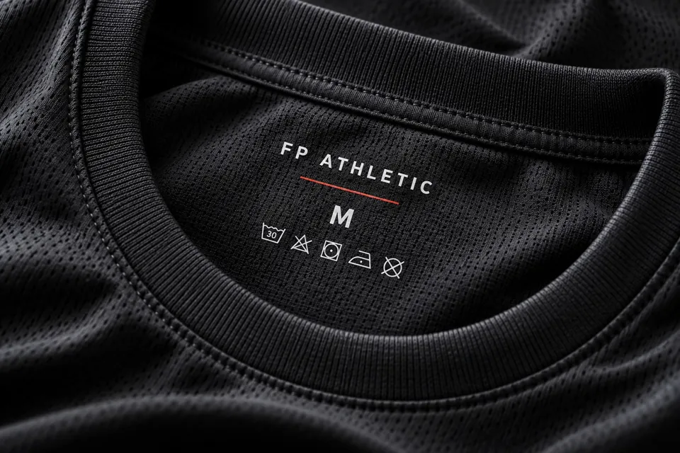 Illustrative neck label garment embellishment concept