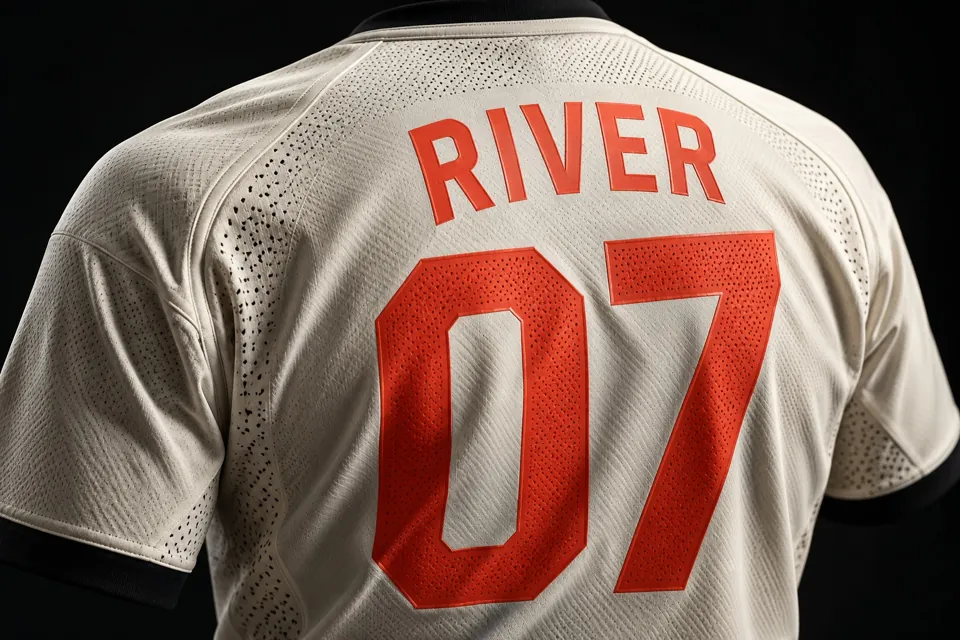 Illustrative name & numbers garment embellishment concept